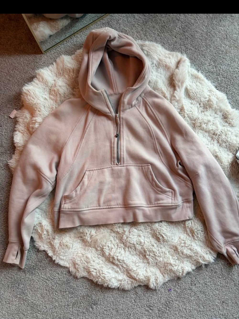 lululemon athletica Cropped Half-Zip Hoodie - Light Pink